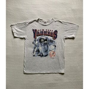 VTG‎ Y2K 90s New York Yankees Derek Jeter MLB Eastern Division Graphic T Sz L